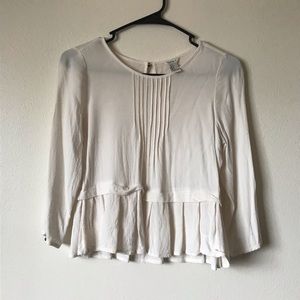 FOREVER 21 dressy peasant top/blouse